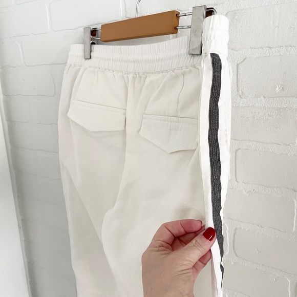 Zadig&Voltaire Parco Trousers Pants Track Streetwear Blokecore Tuxedo White Sz L - Picture 15 of 15